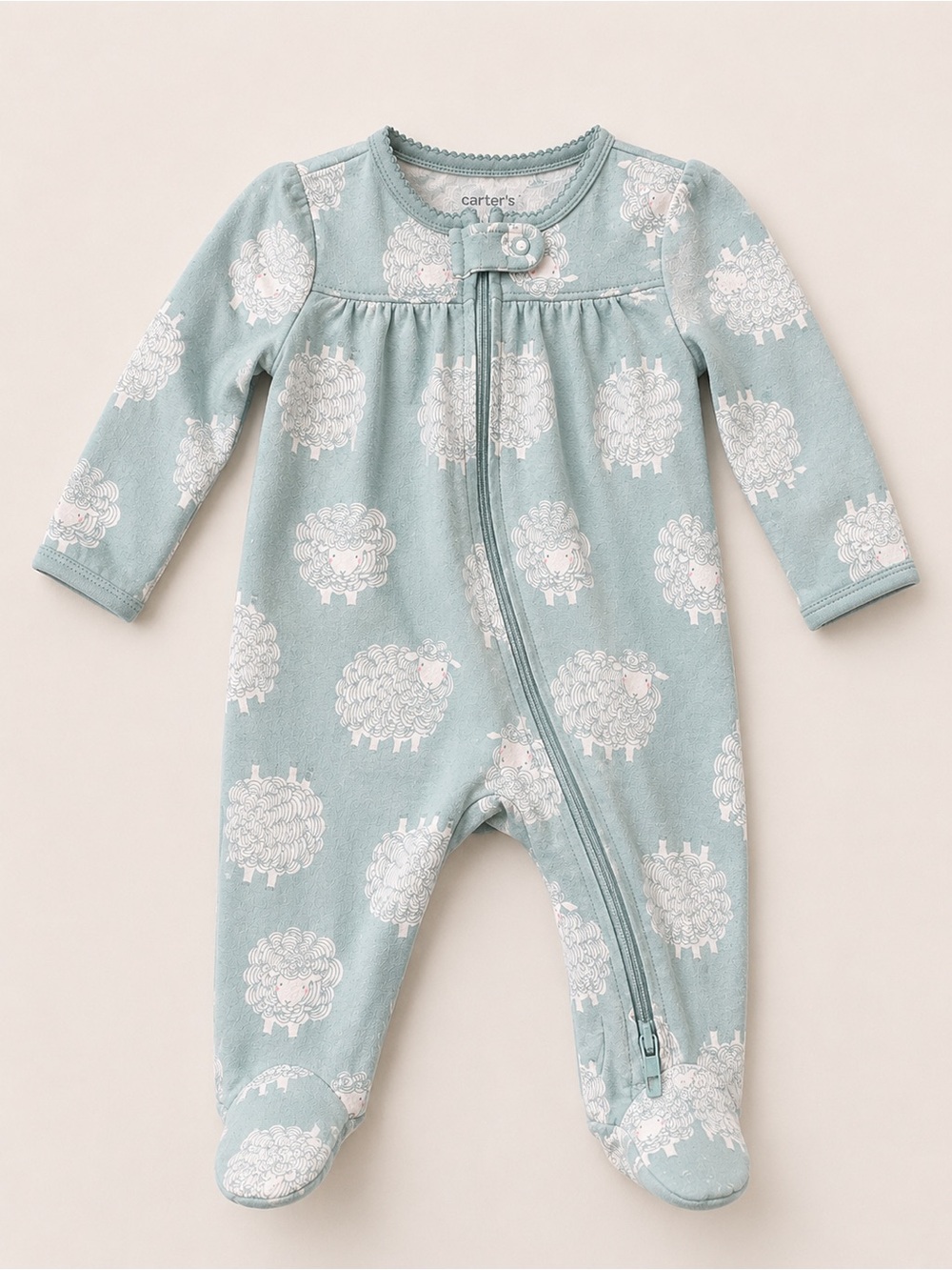 Carter’s - Double Zipper Sleeper W/ Sheep (Cotton) - 3M